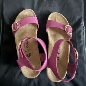 New Birkenstock Papillio Soley Platform Sandal Wedge Nubuck Leather 7-7.5